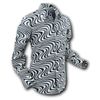 Afbeelding van Chenaski | Overhemd 70's Wavyline Creme Black