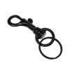Afbeelding van Bullet69 | Metalen Clip Sleutelhanger, zwart met ring