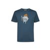 Afbeelding van Green Bomb | T-shirt Smokey Walrus, blauw pine bio katoen