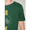 Afbeelding van Green Bomb | T-shirt Bike Highway, bottle green bio katoen