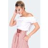 Afbeelding van Voodoo Vixen | Top ruffle neck, Milkmaid