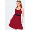 Afbeelding van Voodoo Vixen | Vintage inspired curve, flare dress with heart buckle