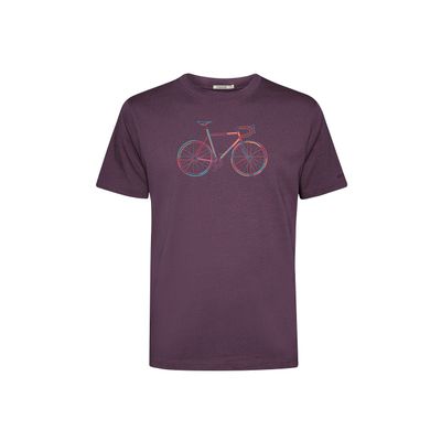 Foto van Green Bomb | T-shirt Colours Race, Berry Bark bio katoen