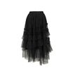 Afbeelding van Hell Bunny | Zwarte Goth petticoat rok Prudence met roesjes en randjes