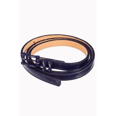 Foto van Banned | Come Back smalle donkerblauwe riem met gesp