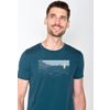 Afbeelding van Green Bomb | T-shirt Nature cliffsail, steen blauw bio katoen