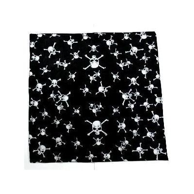 Foto van Zacharia | Bandana zwart met grote en kleine piraten schedels