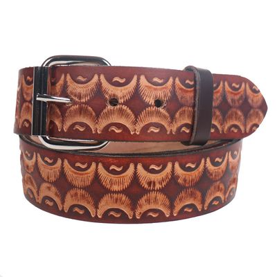 Foto van Bullet69 | Leren riem, 38mm met American Shell patroon