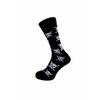 Afbeelding van Macahel | Heren, Enkelsokken zwart met witte Skull and Crossbones