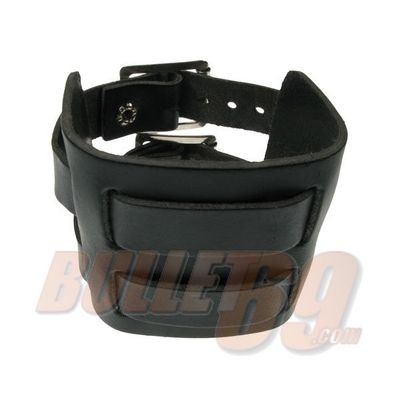 Bullet69 | Leren armband, 70mm - grijs doorwoven met twee bandjes-18mm