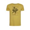 Afbeelding van Green Bomb | T-shirt Animal sloth flying, oker geel bio katoen