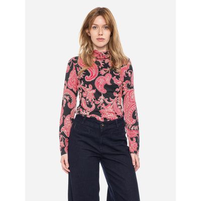 Foto van ATO Berlin | Coltruitje Rolli met zwart rode paisley print