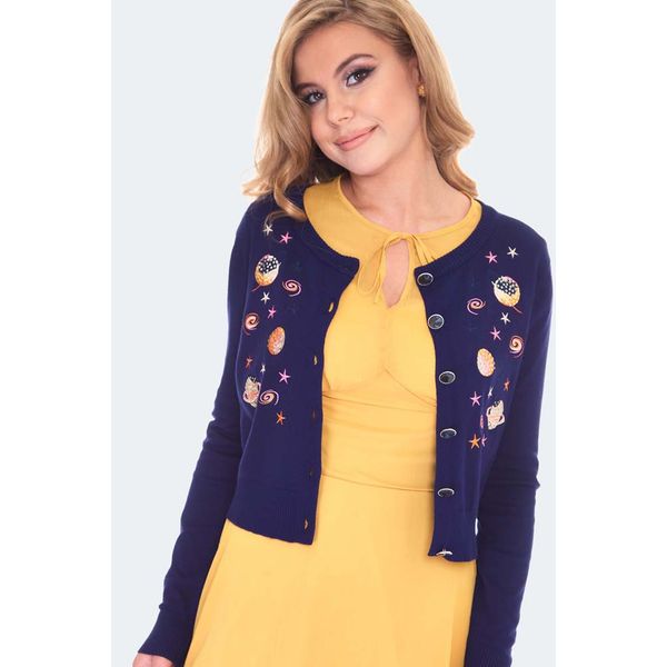 Voodoo Vixen | Space chic cardigan Janet met planeten en glitter