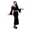 Afbeelding van Banned | Gothic top, Voodoo lady gothic bat met trompet mouwen