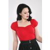 Afbeelding van Hell Bunny | Top Mia rood met sweetheart halslijn
