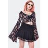 Afbeelding van Jawbreaker | Goth school girl rokje houndstooth met kant en gespjes