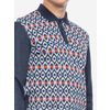 Afbeelding van ATO Berlin | Polo Enne met lange mouw en blauw oranje retro patroon