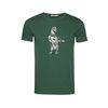 Afbeelding van Green Bomb | T-shirt Animal Otter Guitar print, groen bio katoen