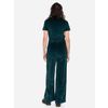 Afbeelding van ATO Berlin | Jumpsuit Olivia van zee blauw-groene bio-ribcord katoen mix