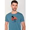 Afbeelding van Green Bomb | T-shirt Nature car surf, steen blauw bio katoen