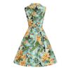 Afbeelding van Dolly and Dotty | Vintage stijl jurk, Poppy lichtblauw tropical tiki print