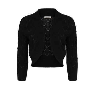 Banned | Vintage bolero Eden, zwart