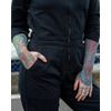 Afbeelding van Rebel Romance | Boilersuit, zwarte overall van stretch katoen met zakken