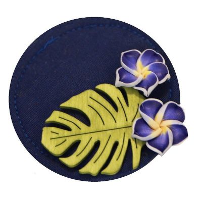 Foto van Miranda's Choice | Haarclip minihoed Aloha met bloem donkerblauw