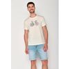 Afbeelding van Green Bomb | T-shirt Bike Enzo, creme wit bio katoen