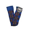 Afbeelding van Flirt | Overknee sokken met blauwe tartan print