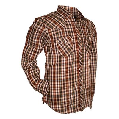 Chenaski | Cowboy overhemd checked brown