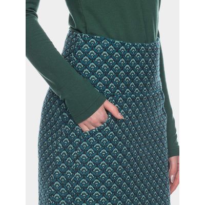 Foto van ATO Berlin | rok Hilly turquoise jacquard, brede tailleband