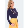 Afbeelding van Voodoo Vixen | Space chic cardigan Janet met planeten en glitter