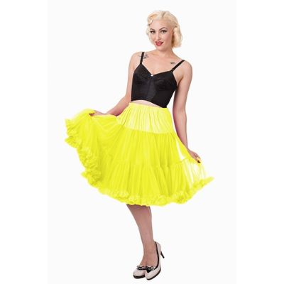 Foto van Petticoat Starlite over de knie met extra volume, geel