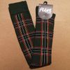 Afbeelding van Flirt | Groene overknee sokken met tartan print