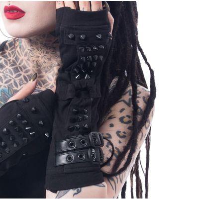 Foto van Poizen Industries | Armwarmers Shadow zwart met spikes