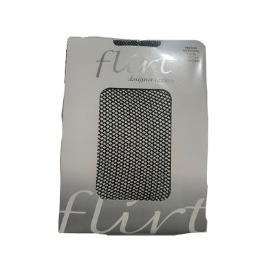 Foto van Flirt | Zwarte fishnet panty met zilver glitters