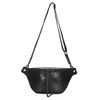 Afbeelding van Banned | Schouder/ pouch-tas Damien zwart met structuurprint en ketting aan de rits 
