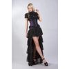 Afbeelding van Burleska | Elizium Overburst Corset met metalen baleinen, in paarse taffeta en kant