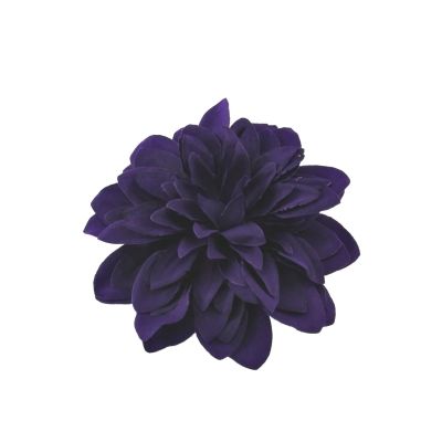 Zacharia | Paarse chrysant op haarclip en broche 