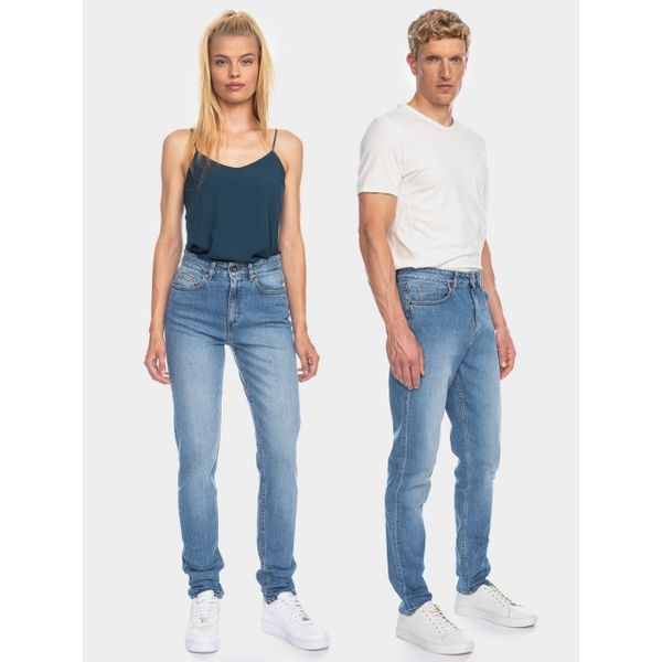 ATO Berlin | Taille hoge jeans Khloe, met lichte used wassing