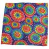 Afbeelding van Zacharia | Bandana blauw met regenboog batik cirkels