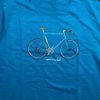 Afbeelding van Green Bomb | T-shirt Bike uptown, blauw bio katoen