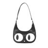 Afbeelding van Banned | Black Witching Cat schoudertas met grote ogen en oortjes