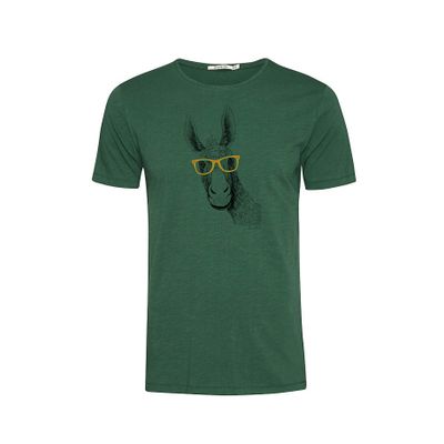 Green Bomb | T-shirt Bike Donkey, bottle green bio katoen