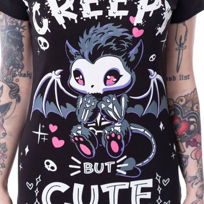 Foto van Cupcake Cult | T-shirt Creepy Cute vleermuis