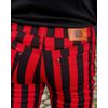 Afbeelding van Run & Fly | Zwart rood gestreepte 80's skinny broek 
