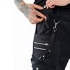 Afbeelding van Vixxsin | Industrial korte broek Sydney zwart met ritsen, straps en zakken