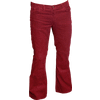 Afbeelding van Chenaski | Ribcord retro broek bordeaux, wijde pijp normale lengte