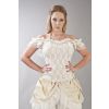 Afbeelding van Burleska | Victorian vintage top Jessie, creme kant met ruche off shoulder